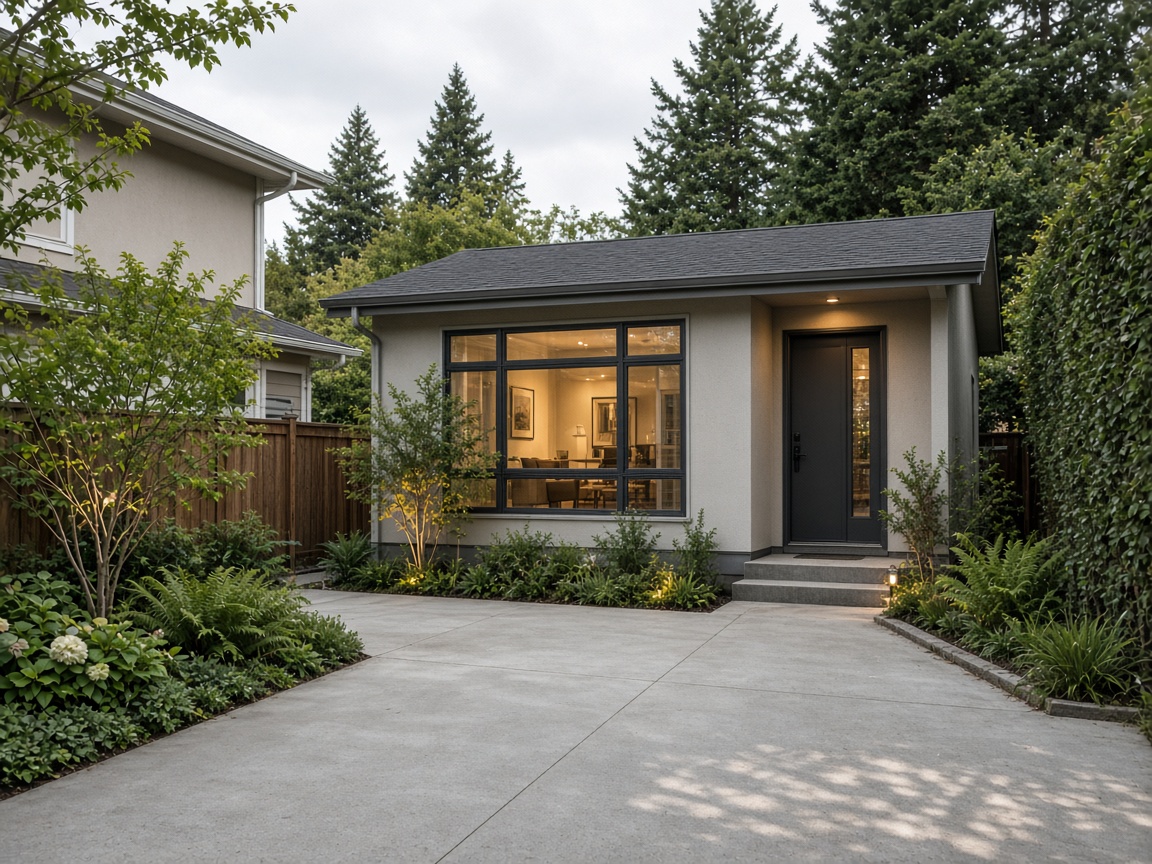 Former garage converted into a residential ADU